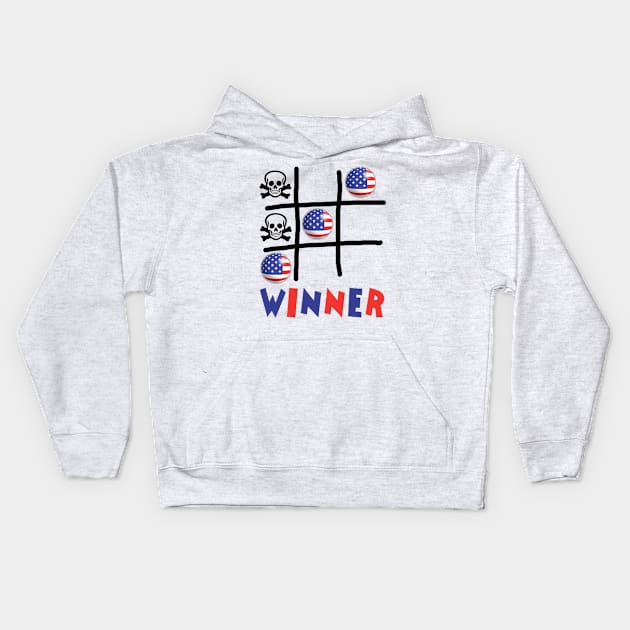 USA: Allways Winner 4th of july Kids Hoodie by aastal72